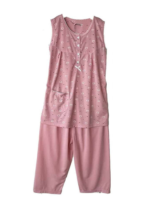Cootaiya Summer Women's Pyjama Set Cotton Pink