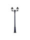 Fumagalli Lampa de podea Posta pentru exterior IP55 pentru soclu E27 Negru