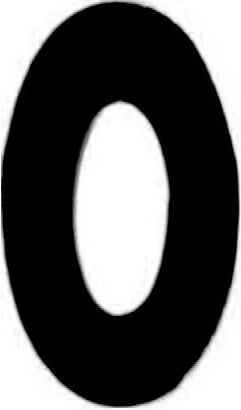 Sign with Number in Black Color 7cm 6308010000070