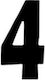 Sign with Number in Black Color 10cm 6308010000104