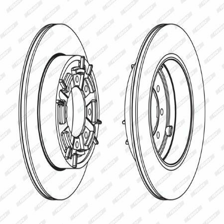 Ferodo Brake Discs Rear for Mercedes-Benz V