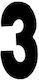 Sign with Number in Black Color 3cm 6308010000003