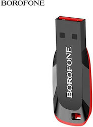 Borofone BUD2 128GB USB 2.0 Stick Μαύρο