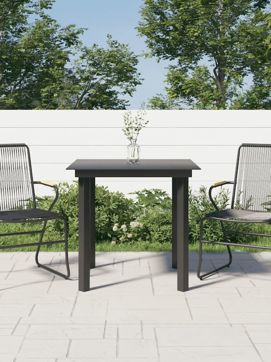 Set Outdoor Dining Black 3pcs