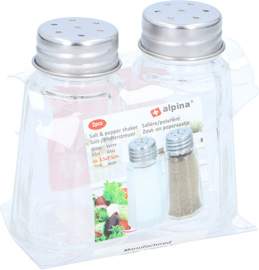 Alpina Salt and Pepper Set Glass 2pcs