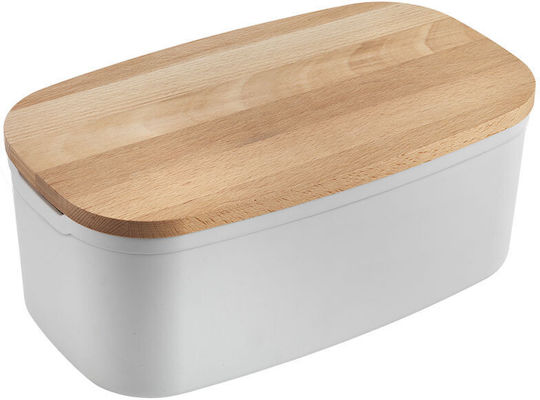 Metaltex Bread Box with Lid Plastic White 35x20x14cm