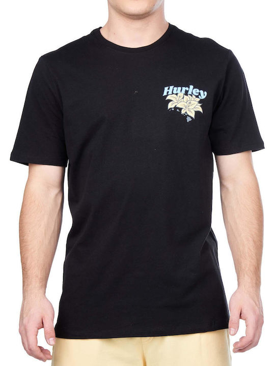 Hurley Ανδρικό T-shirt Κοντομάνικο Μαύρο