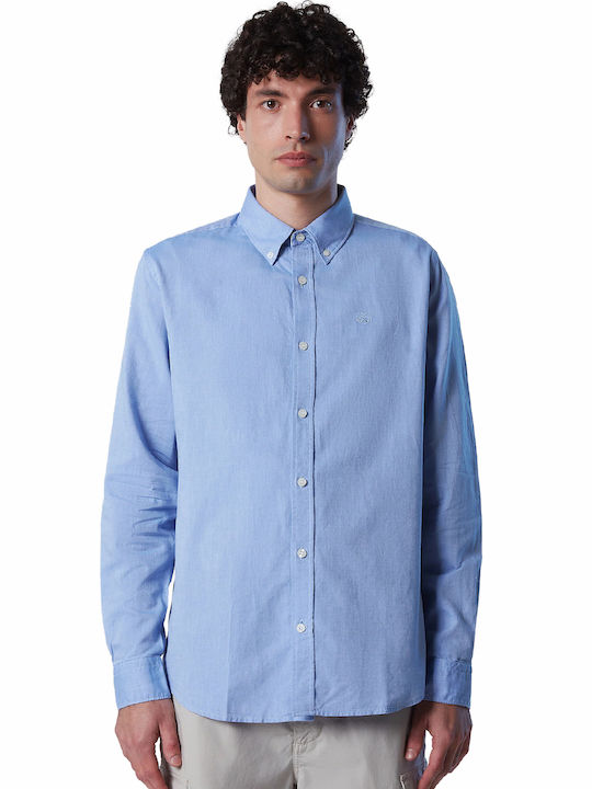 North Sails Men's Shirt Long Sleeve Blue