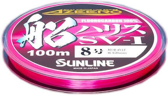 Sunline Πετονιά Ψαρέματος Fluorocarbon Ροζ 100m / 0.405mm