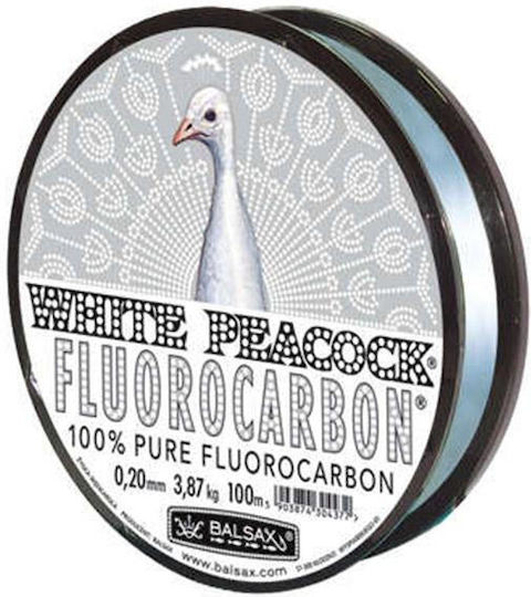 Balsax White Peacock Fluorocarbon Fishing Line White 100m / 0.4mm