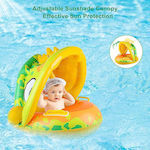 Swimming Aid Swimtrainer 70cm with Sunshade Yellow Dinosaur