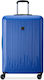 Delsey Christine Large Travel Suitcase Hard Blue with 4 Wheels Height 75cm 389482112EU