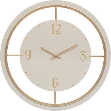 Wall Clock Metallic Beige Ø70cm