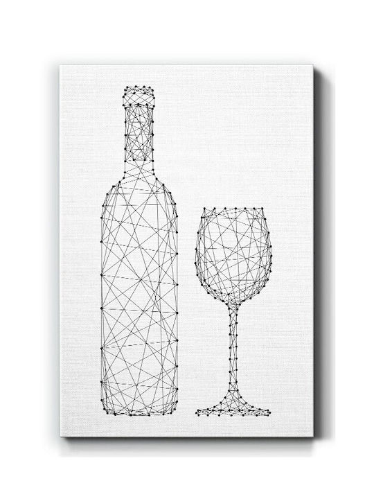 Walls Weinglas Poster auf Segeltuch 20x30cm