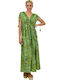 Potre Καλοκαιρινό Maxi Φόρεμα Πράσινο