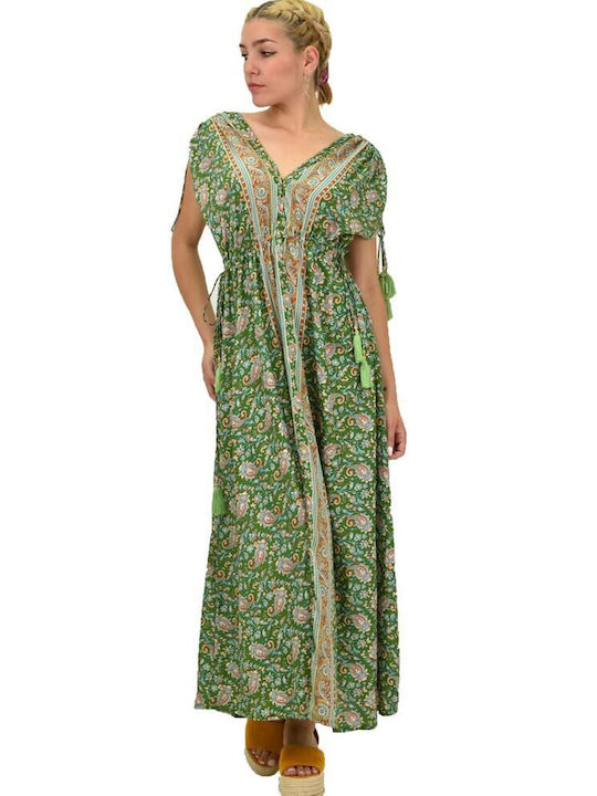 Potre Sommer Maxi Kleid Grün