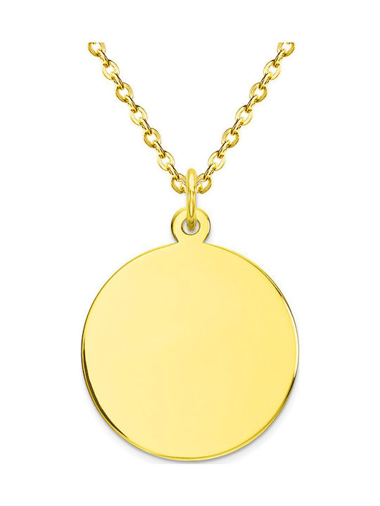 Theodora's Jewellery Κολιέ από Επιχρυσωμένο Ατσάλι με Προσωποποίηση