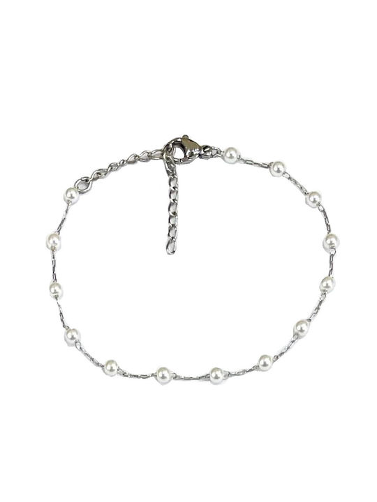 Tatu Moyo Bracelet made of Steel with Pearls