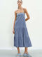 Lumina Summer Midi Dress Blue