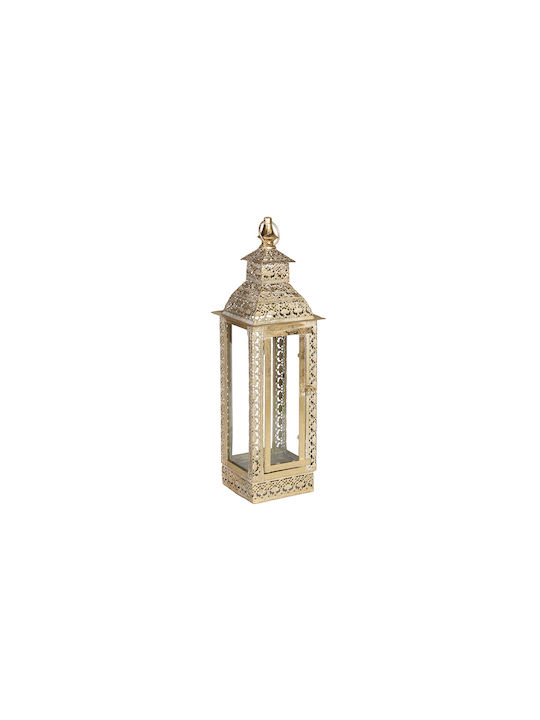 Keskor Floortop Metallic Lantern Gold 17.5x17.5x59cm