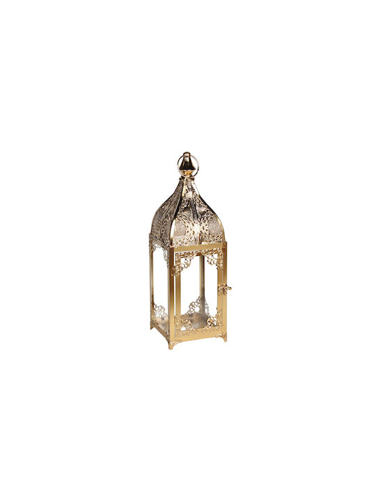 Keskor Floortop Metallic Lantern Gold 14.5x14.5x44cm