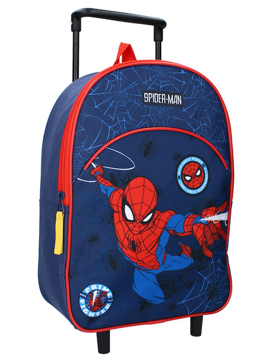 Spiderman School Bag Trolley Elementary, Elementary in Blue color