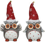 Kaemingk Christmas Ceramic Figure Owl White Hei...