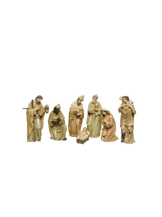 Kaemingk Christmas Plastic Figure Manger Gold Length 7.5cm
