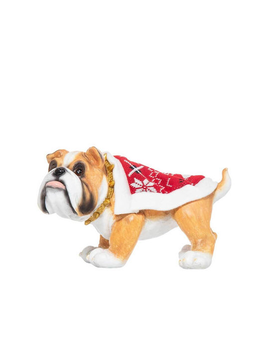 Christmas Plastic Figure Doggy Brown Height 23cm