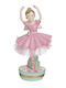 Inart Weihnachtliche Kunststoff Figur Balletttänzerin Rosa Länge 8cm