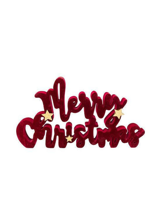 Ntampoudis Weihnachtsfigur Aus Stoff Aufschrift Rote Länge 32,5cm Merry Christmas