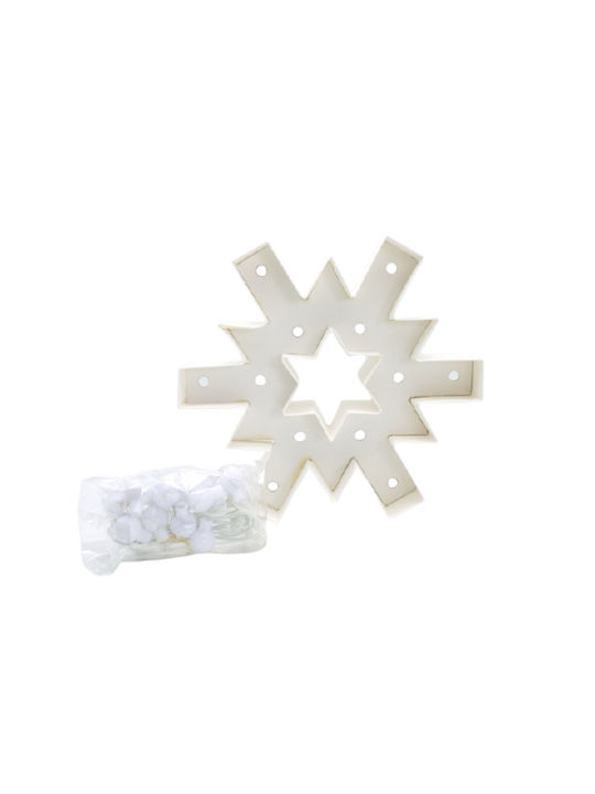 blokker Illuminated Christmas Plastic Figure Flake 21x21x21cm