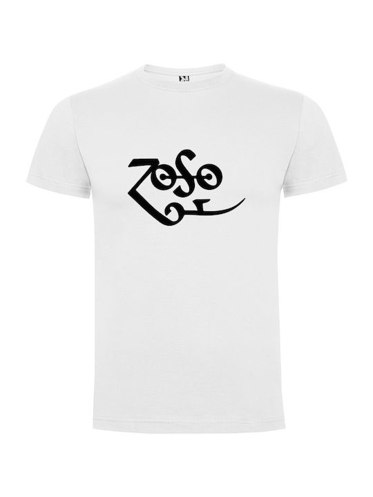 Tshirtakias T-shirt Led Zeppelin σε Λευκό χρώμα