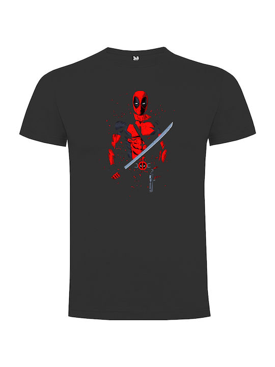 Tshirtakias T-shirt Deadpool σε Μαύρο χρώμα