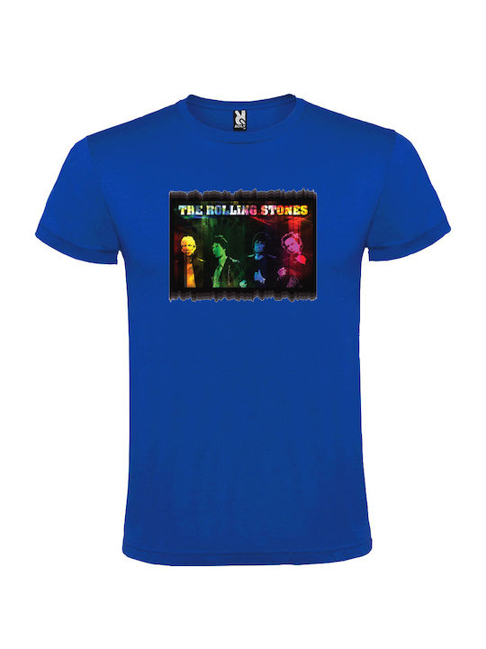 Tshirtakias T-shirt Rolling Stones Color σε Μπλε χρώμα