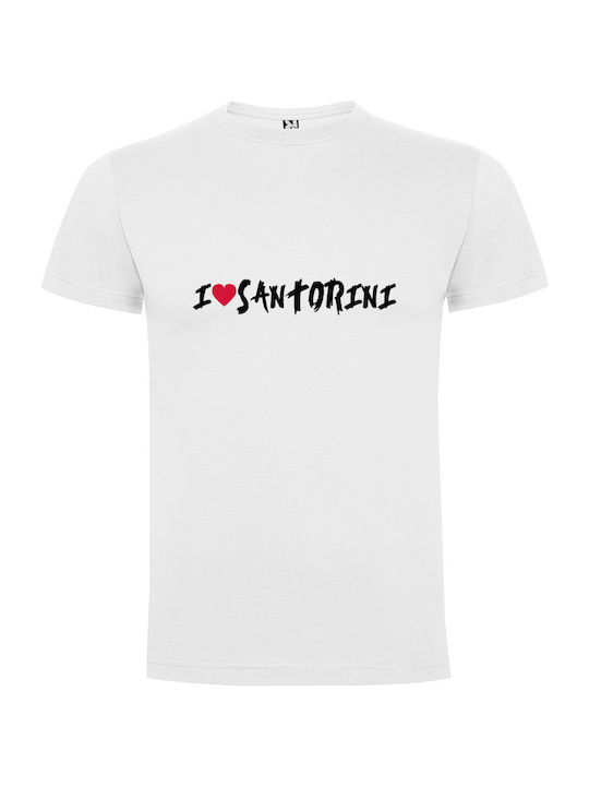Tshirtakias T-shirt i love σε Λευκό χρώμα