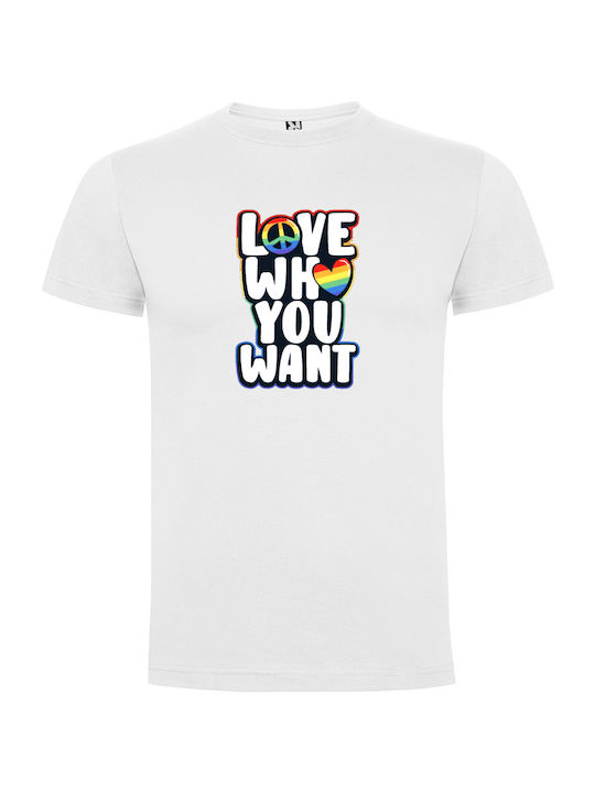 Tshirtakias T-shirt love σε Λευκό χρώμα