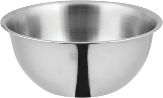 Dianomiki Edelstahl Rührschüssel mit Durchmesser 24cm und Höhe 9cm.
