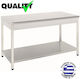 Lappas Αнглийският превод на този шаблон на Liquid език за имена на продукти в категорията "Търговски стоманени работни маси" е: Неръждаема маса Д100xШ60xВ85см