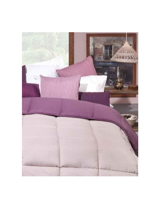 Manterol Casa Πάπλωμα Υπέρδιπλο με Γέμιση Microfiber 220x220εκ. Λιλά