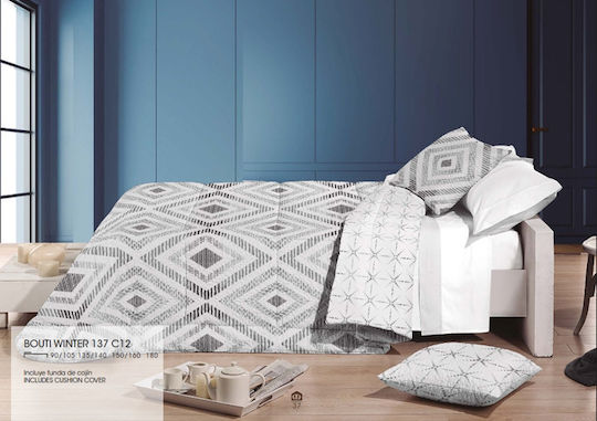 Manterol Casa Duvet Cover with Microfiber Filling Queen 235x270cm Gray