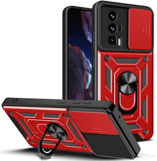 Slide Cover Back Cover Σιλικόνης Κόκκινο (Poco F5 Pro)