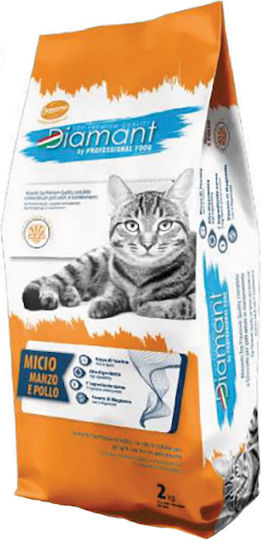 Diamant Cat Premium Micio Ξηρά Τροφή για Ενήλικες Γάτες με Βοδινό / Κοτόπουλο 2kg