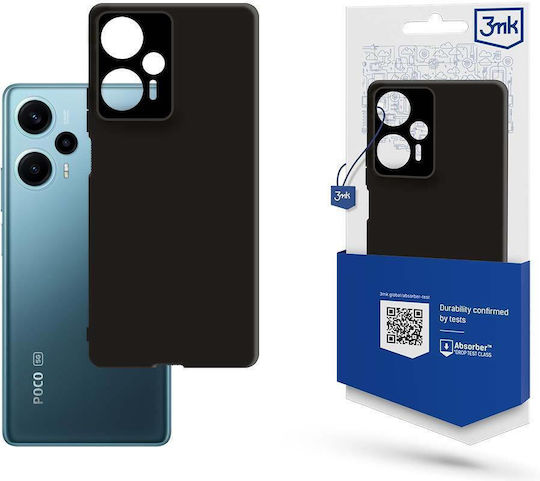 3MK Matt Back Cover Σιλικόνης Μαύρο (Poco F5 / Redmi Note 12 Turbo)