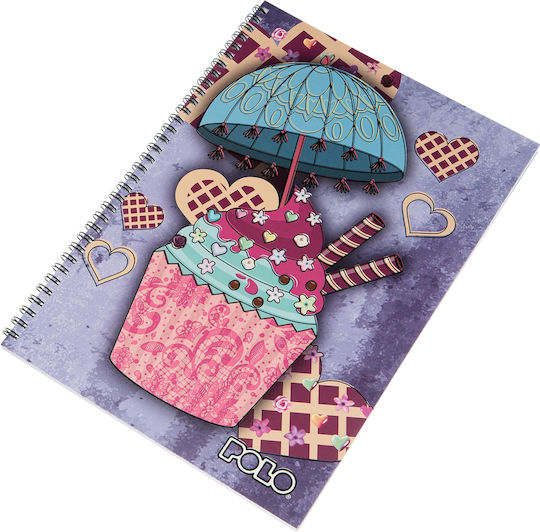 Polo Notebook Geregelt 3 Subjects Cupcake Mehrfarbig 1Stück