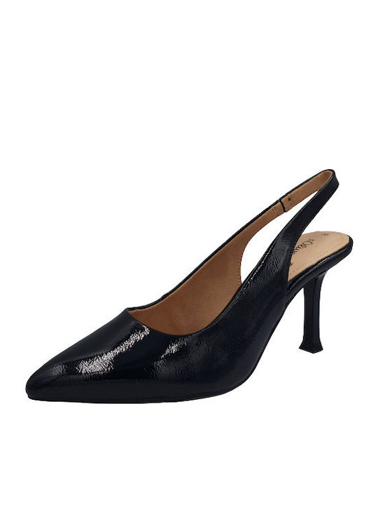 Anatomic Patent Leather Pointed Toe Black Heels