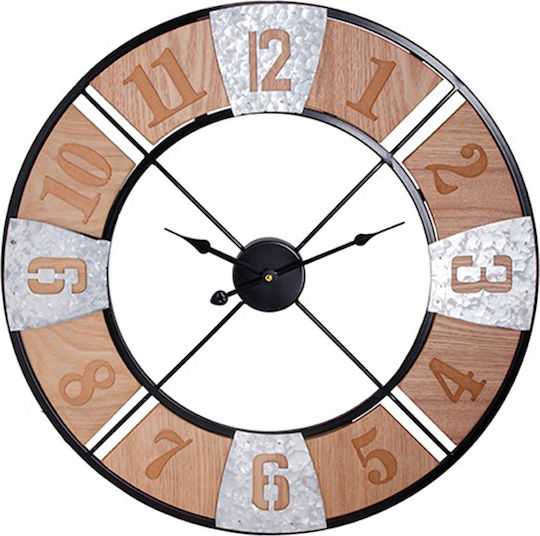 Melina's Collection Wall Clock Metallic Brown Ø60cm