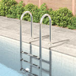 vidaXL Stainless Steel Pool Ladder 54x38x158cm