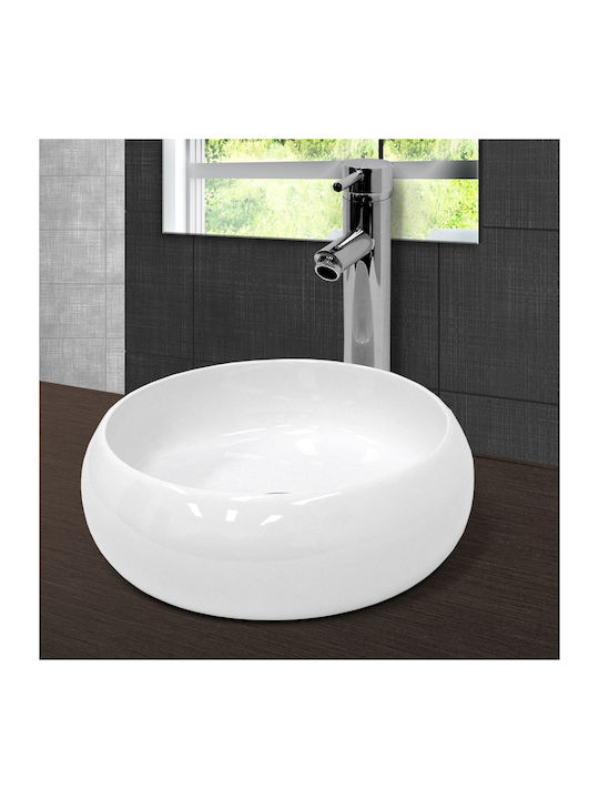 ECD Germany Επικαθήμενος Νιπτήρας Κεραμικός 35x35x12cm Λευκός