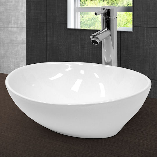 ECD Germany Countertop Sink Ceramic 41x33x14.2cm White